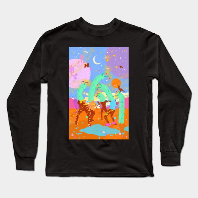 PLANETARY PARTY Long Sleeve T-Shirt by Showdeer